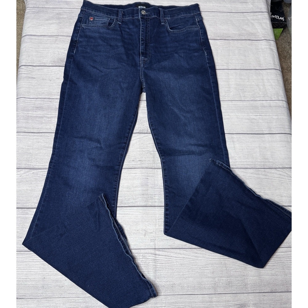 Hudson Heidi High Rise Flare Jeans Women's Size 32 Dark Blue Denim Stretch